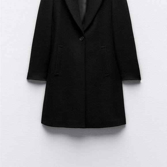 Zara black coat size xs - Picture 6 of 10